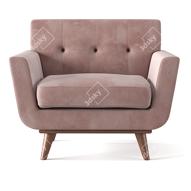 Retro Relaxation: Johnston Club Chair 3D model image 1