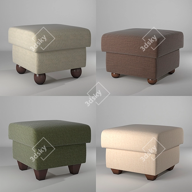 Title: Versatile Poofs Set 3D model image 1