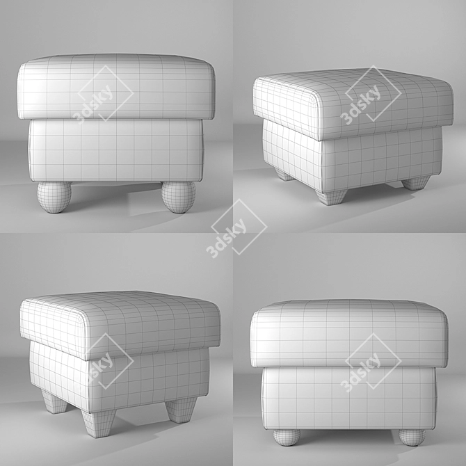 Title: Versatile Poofs Set 3D model image 5