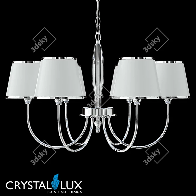 Modern Chrome Pendant from Favor Collection 3D model image 1