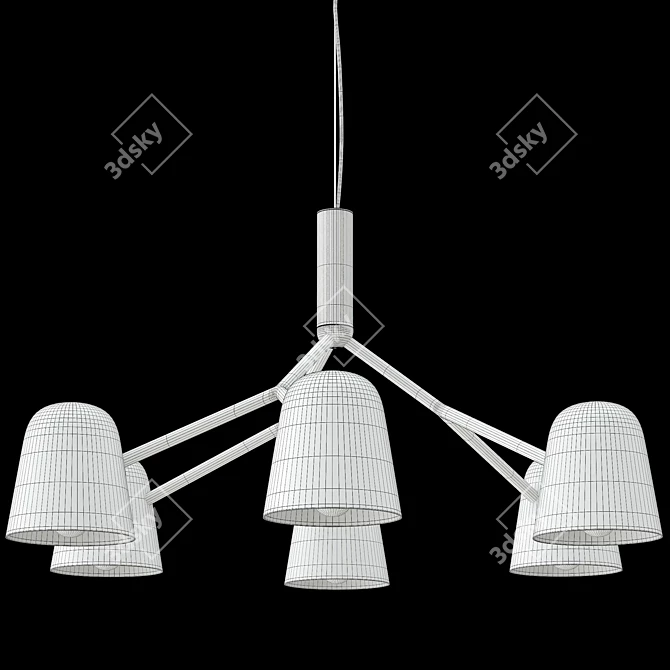 Enrique SP6 Pendant Light: Modern Spanish Design 3D model image 2