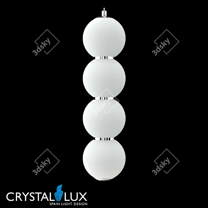 Desi SP4 Chrome/White Pendant 3D model image 1