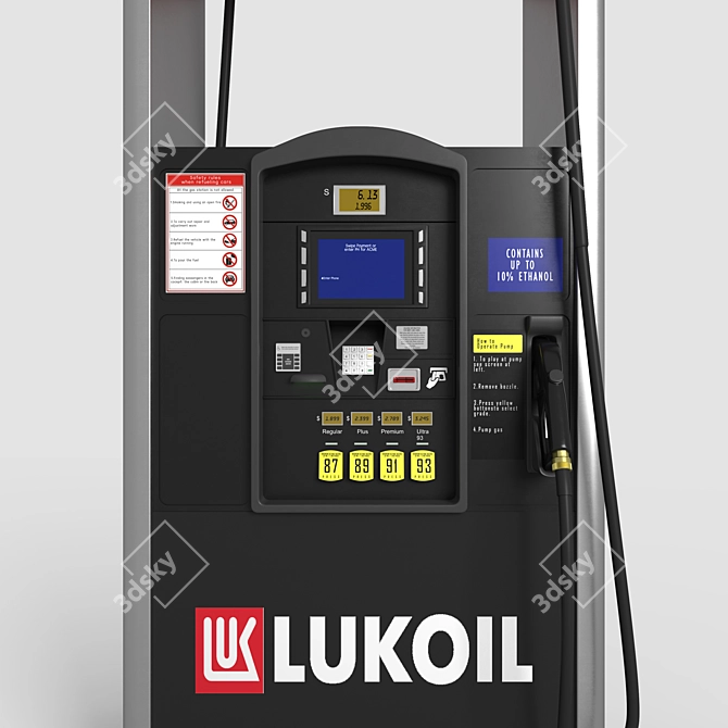 Lukoil Gas Station: Foreign Style 3D model image 3