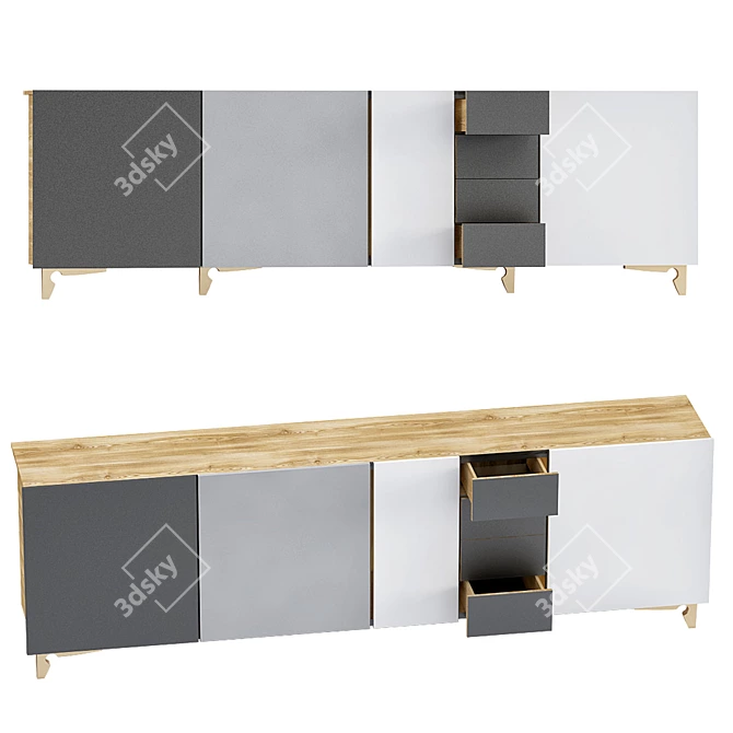 Modern Starbuck Sideboard: 2013 Design 3D model image 1