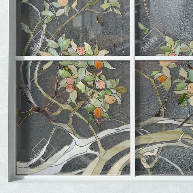 Stunning Stained Glass Apple Tree 3D model image 3