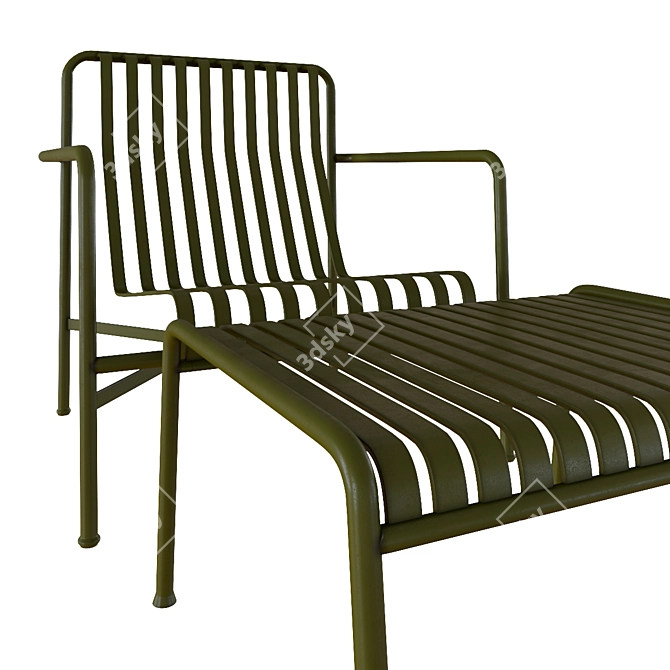 Stylish Hay Palissade Lounge Chair Set 3D model image 2
