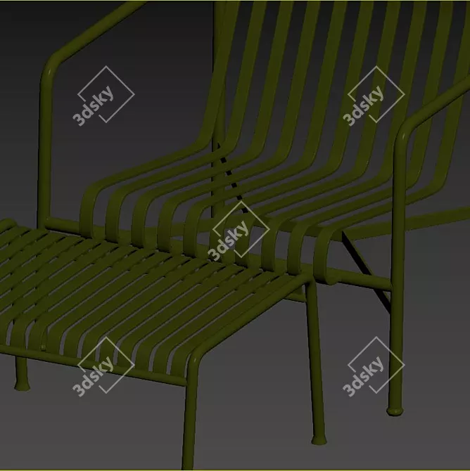 Stylish Hay Palissade Lounge Chair Set 3D model image 3