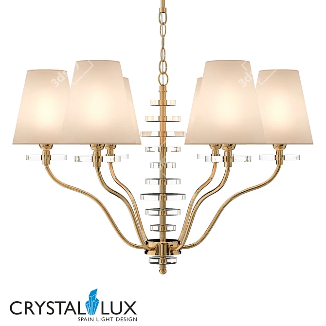 Crystal Lux Armando SP6 Gold Pendant 3D model image 1