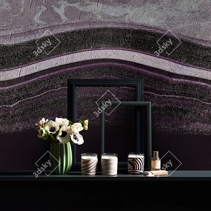 Luxurious Gemstone-inspired Wallpaper 3D model image 3