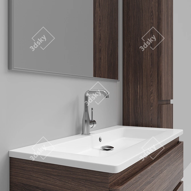 Aqua Rodos Accent Bathroom Furniture 3D model image 2
