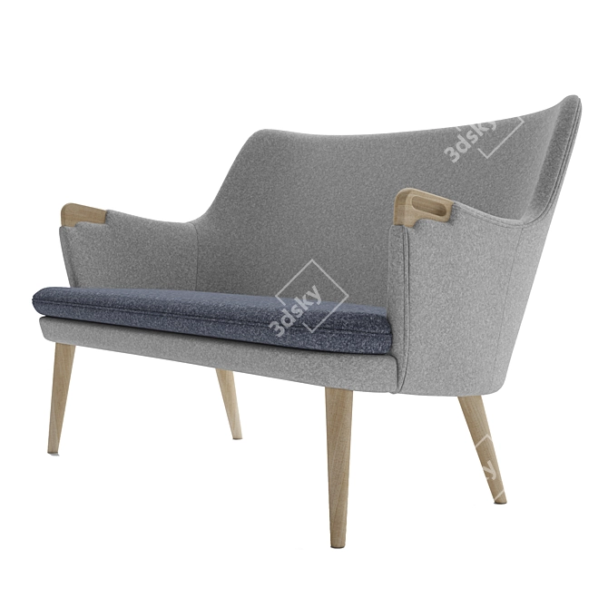 1952 CH72 Carl Hansen Sofa 3D model image 1