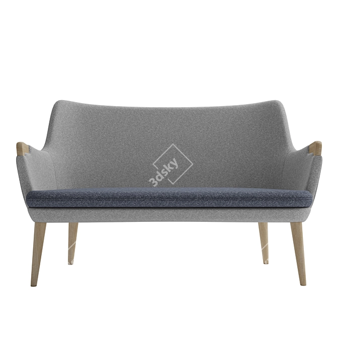 1952 CH72 Carl Hansen Sofa 3D model image 3