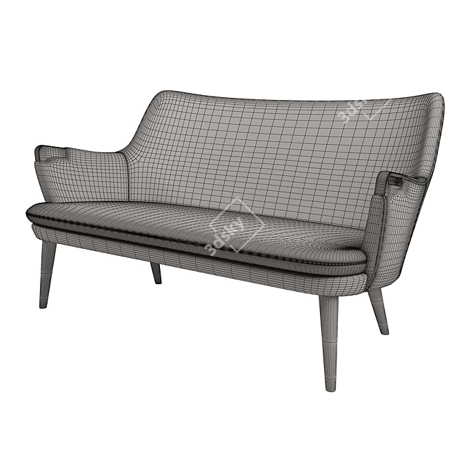 1952 CH72 Carl Hansen Sofa 3D model image 5