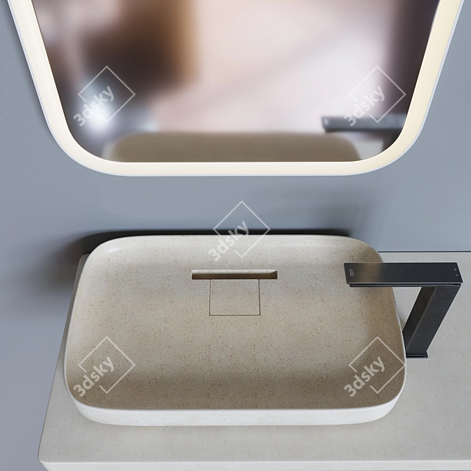 Elevate your Bathroom with Agape Petra Sink 3D model image 9