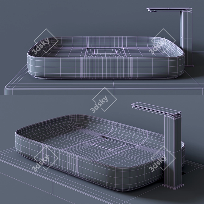 Elevate your Bathroom with Agape Petra Sink 3D model image 16