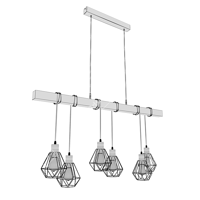 Modern Eglo Townshend 5 Pendant 3D model image 4