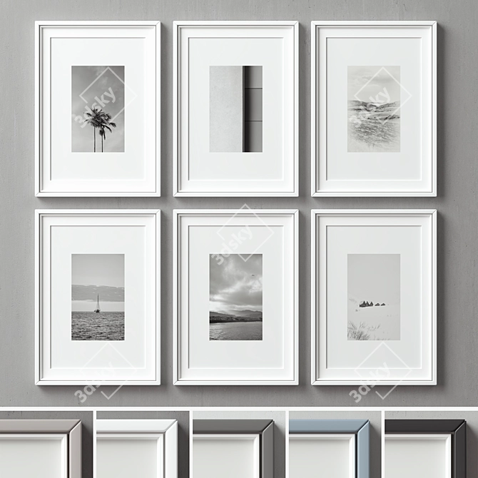 Stylish Frame Set - 124 3D model image 1