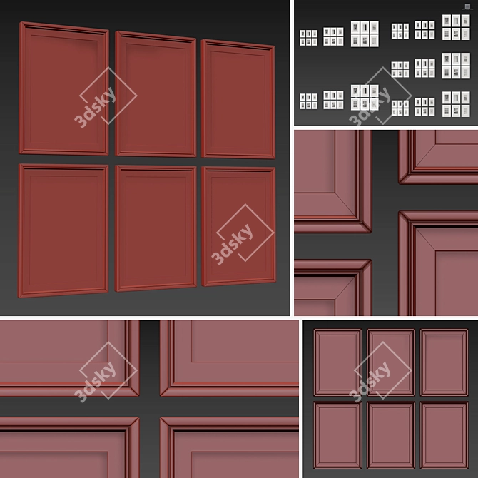 Stylish Frame Set - 124 3D model image 3