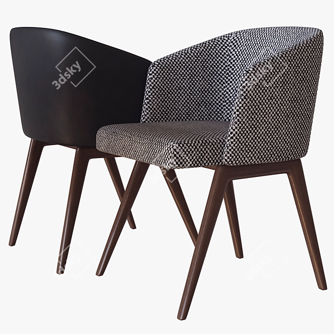 Elegant Creed Dining Chair: Minotti 3D model image 1