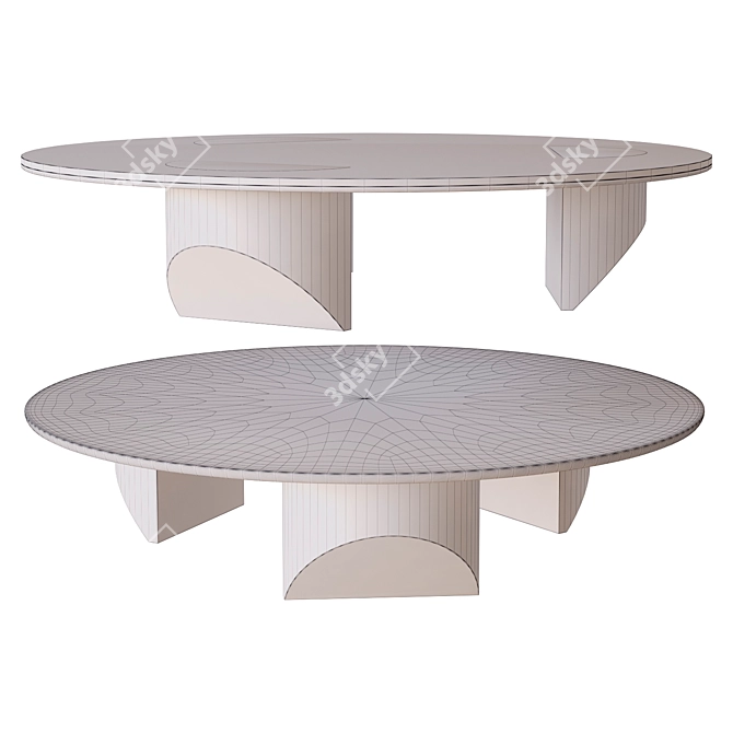 Modern Wedge Coffee Table 3D model image 2