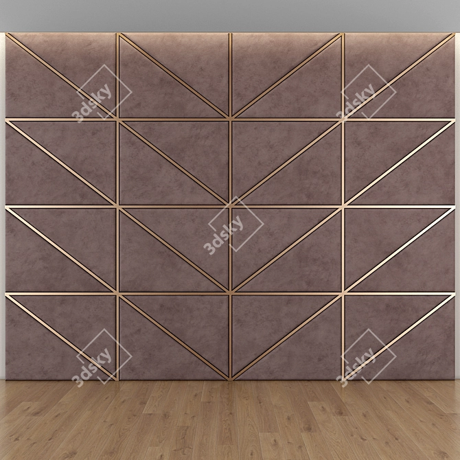 Elegant Wave Wall Decor 3D model image 1