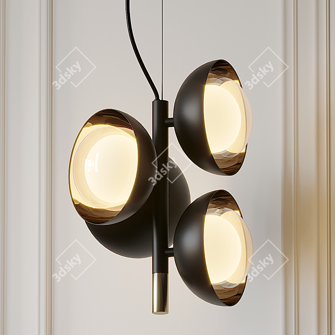 Elegant Muse Pendant Light 3D model image 1