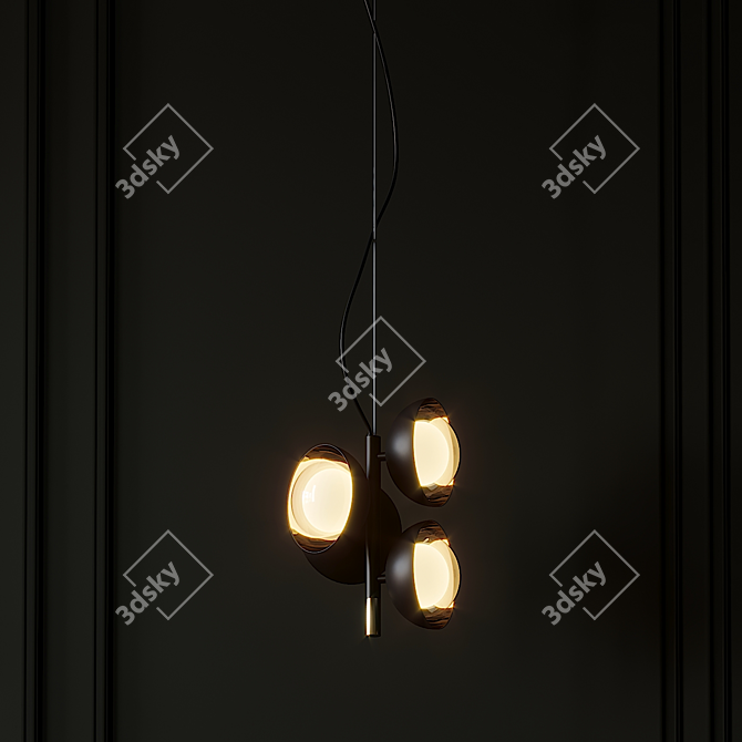 Elegant Muse Pendant Light 3D model image 3