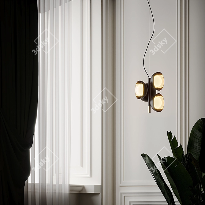 Elegant Muse Pendant Light 3D model image 4