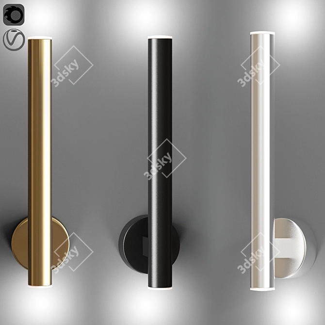 Zuma LOYA Wall Lamps: Elegant Illumination 3D model image 1