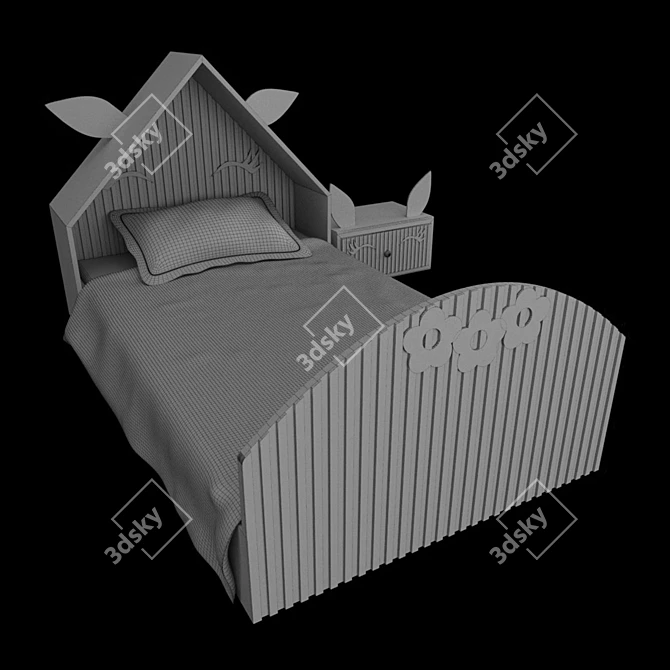 Cozy Sleep Baby Bed 3D model image 3