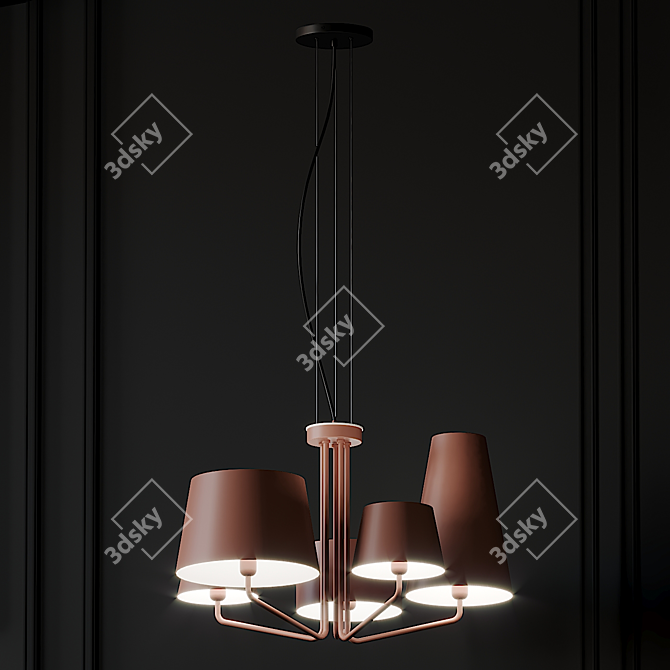 Tria Hanging Lamp: Contemporary Lighting Elegance 3D model image 3