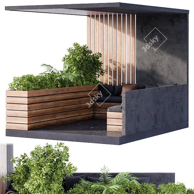 Urban Oasis: Rooftop & Balcony Furniture 3D model image 1