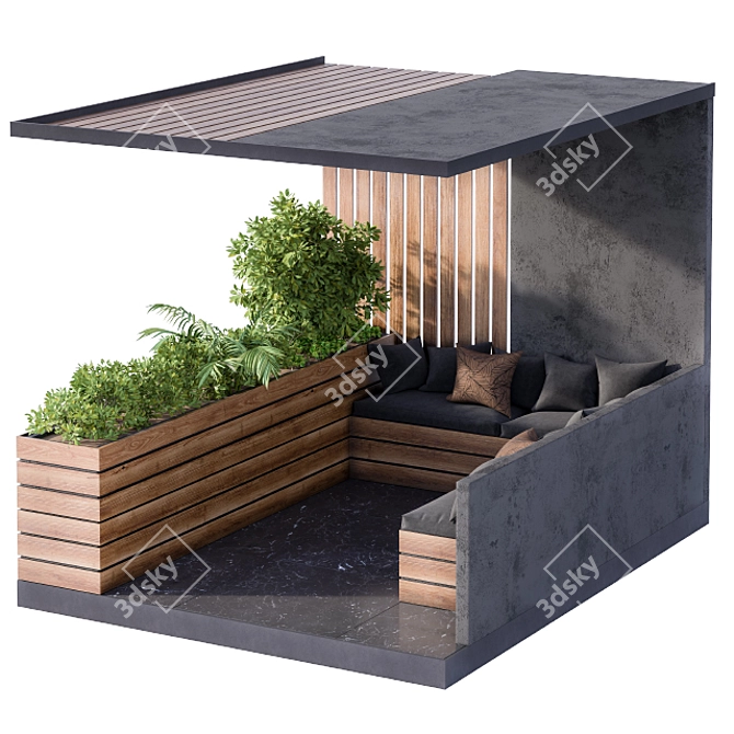 Urban Oasis: Rooftop & Balcony Furniture 3D model image 2
