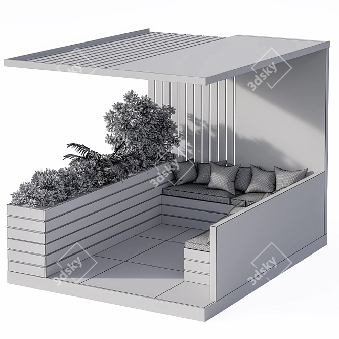 Urban Oasis: Rooftop & Balcony Furniture 3D model image 4
