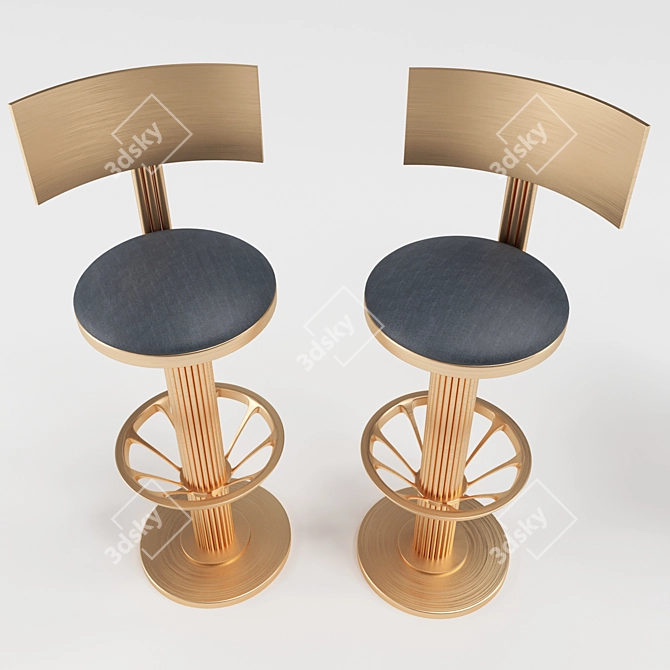 Elevate Your Space with a Stylish Bar Chair 3D model image 2