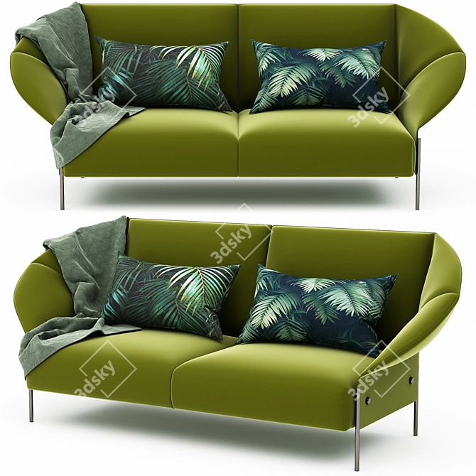 Sleek and Stylish Sofa Set 3D model image 2