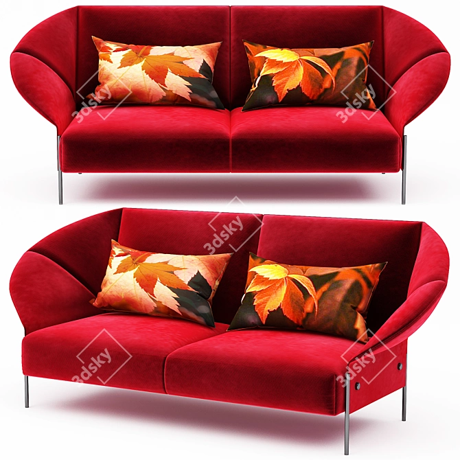 Sleek and Stylish Sofa Set 3D model image 4