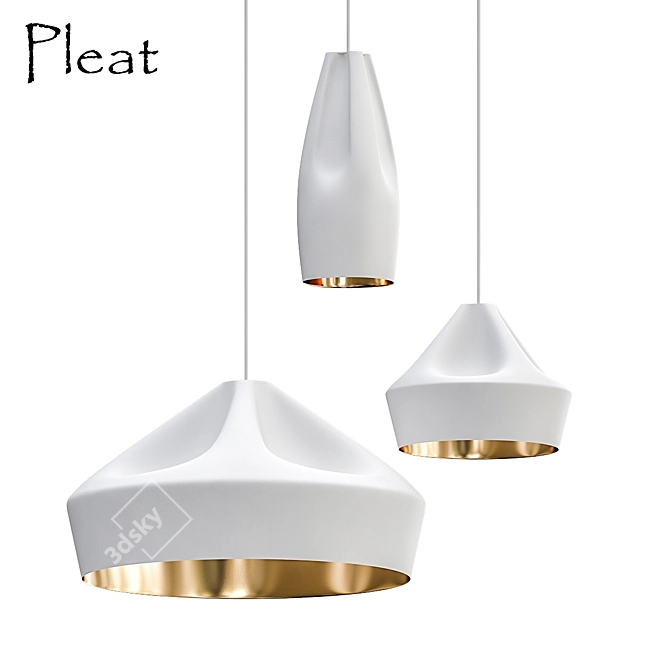 Sleek Terracotta Pendant Light 3D model image 1