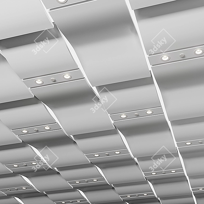 Modular Geometry Suspended Ceiling 3D model image 1