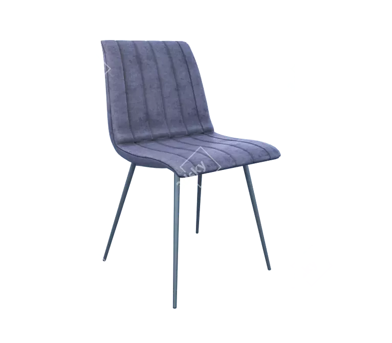 Velvet Grey Dublin Chair 3D model image 1