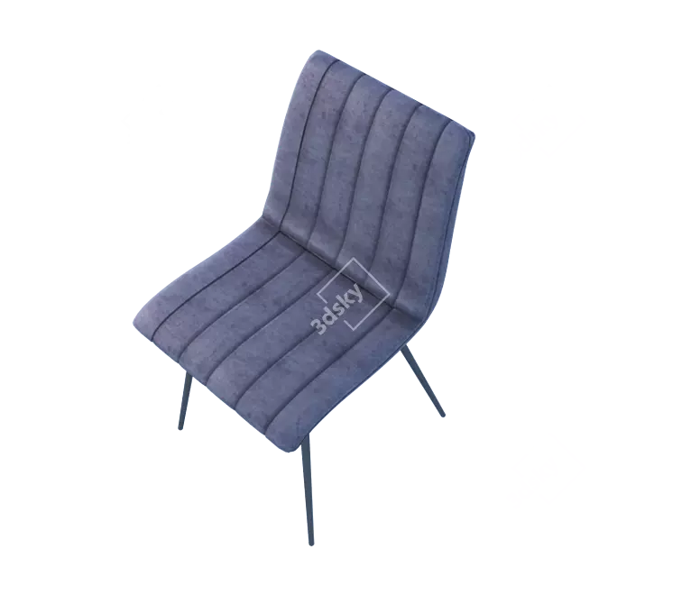 Velvet Grey Dublin Chair 3D model image 3