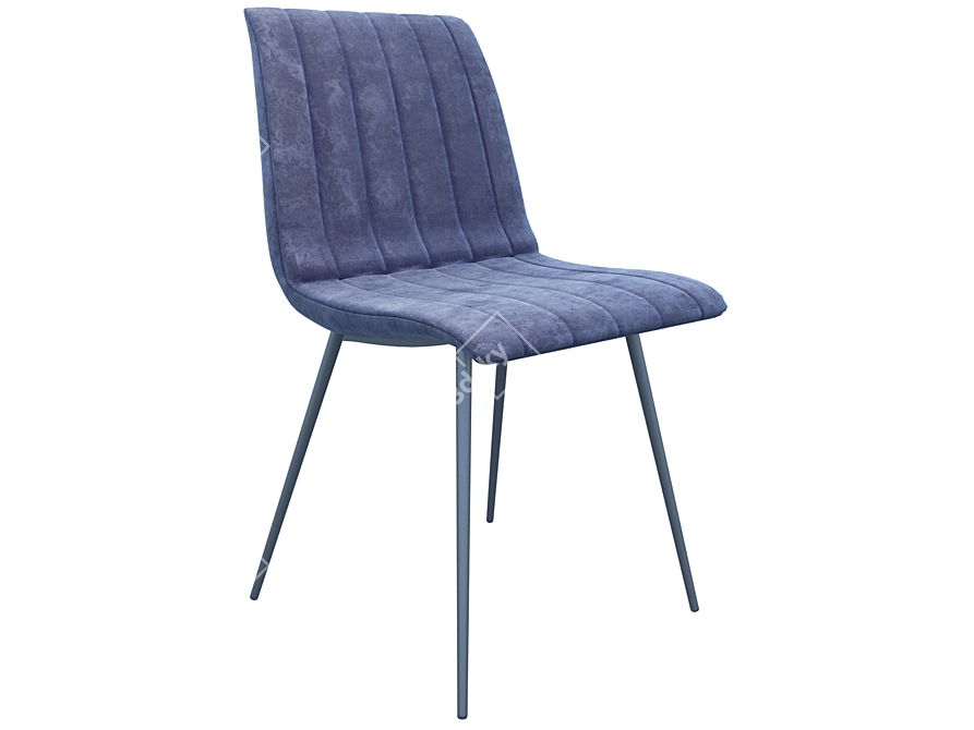 Velvet Grey Dublin Chair 3D model image 4