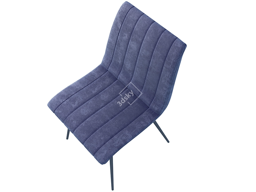 Velvet Grey Dublin Chair 3D model image 5