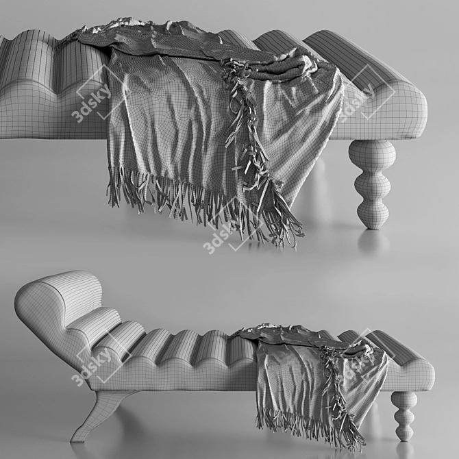 Contemporary Chaise Lounge with Detailed Design 3D model image 5