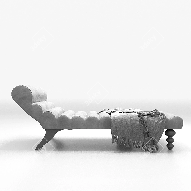 Contemporary Chaise Lounge with Detailed Design 3D model image 11