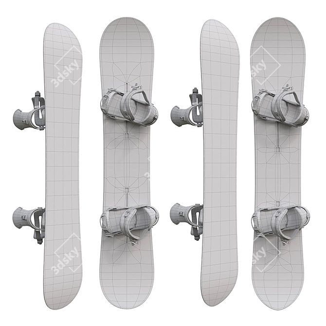 Burton Snowboards with Drake Reload Bindings 3D model image 5