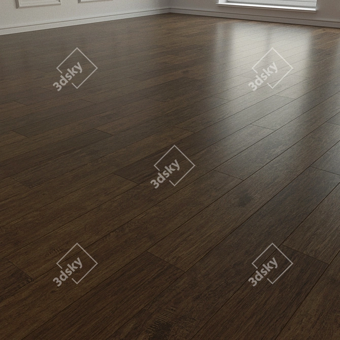 Natural Wood Laminate Flooring 3D model image 2