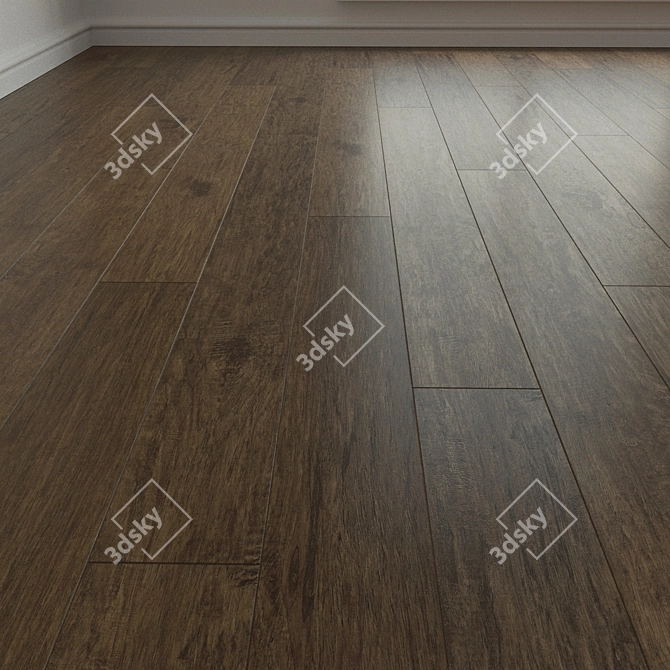 Natural Wood Laminate Flooring 3D model image 3