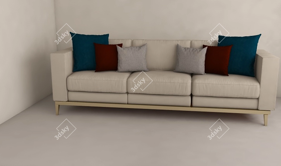 Modern Comfort Sofa 3D model image 1