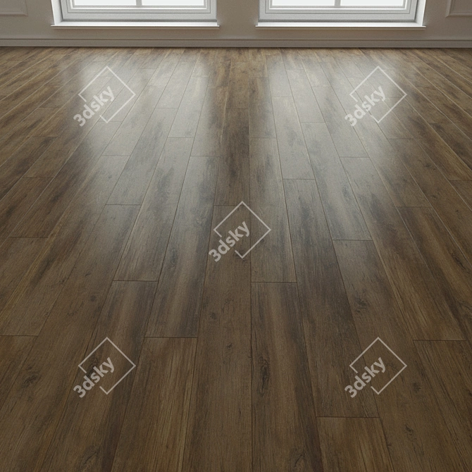 Natural Wood Laminate Flooring 3D model image 1